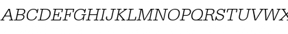 URWTypewriterTLigWid Oblique Font