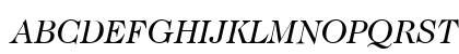Caslon BookItalic Uppercase Preview