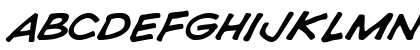CC Comicrazy Bold Italic Uppercase Preview