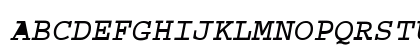 Courier Dark Italic Uppercase Preview