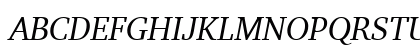 Charter OS ITC TT Italic Uppercase Preview