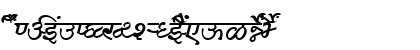 AkrutiDevHarsha NormalItalic Uppercase Preview