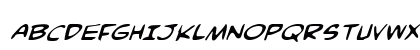 Comic Book Commando Italic Uppercase Preview