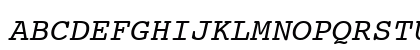 Courier10 BT Italic Uppercase Preview
