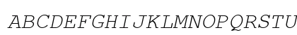 Courier-PS Italic Uppercase Preview