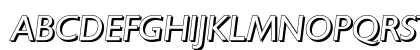 ChantillyDropShadow Italic Uppercase Preview