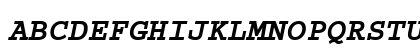 Dark Courier Bold Italic Uppercase Preview