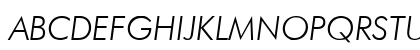 Futuri Light Italic Uppercase Preview