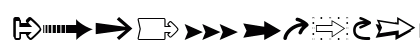 Follow The Arrow Regular Uppercase Preview