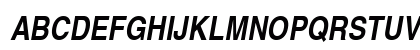 Helvetica LT Narrow Bold Italic Preview
