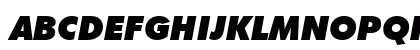 Futura XBlkIt BT Extra Black Italic Uppercase Preview