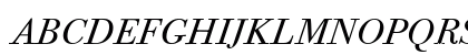 BodoniTweITCBoo Italic Uppercase Preview