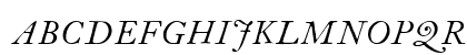 FCaslon 12 ITC Italic Uppercase Preview