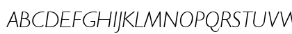 Garrison Light Sans ITALIC Uppercase Preview