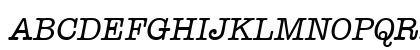 AmTypewriterMdITC Medium Italic Uppercase Preview