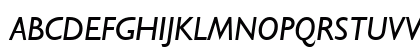 Gentle Sans Italic Uppercase Preview