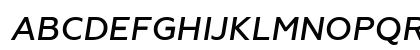 Geoform Medium Italic Uppercase Preview