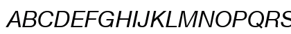 Helvetica CE 55 Roman Italic Uppercase Preview