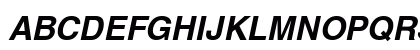Helvetica World Bold Italic Preview