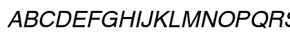 HHelvetica Italic Uppercase Preview