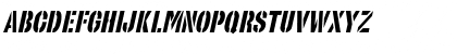 StencilSet Oblique Font