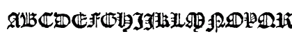 JSL Blackletter Normal Uppercase Preview
