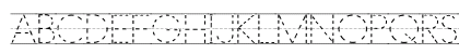 AbcPrintDottedLined Regular Uppercase Preview