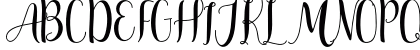 Adreena Script Demo Regular Uppercase Preview