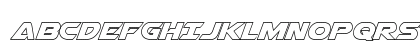 Airstrike Outline Regular Uppercase Preview