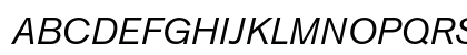Akzidenz-Grotesk Italic Preview