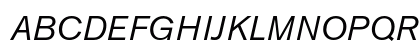 Akzidenz-Grotesk Std Italic Preview