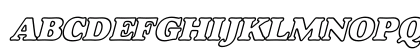 Alfredo Heavy Hollow Wide Bold Italic Preview