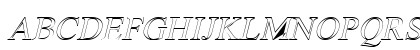 Amerton Outline Italic Uppercase Preview
