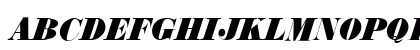 AnnlieEF-ExtraBoldItalic Medium Uppercase Preview