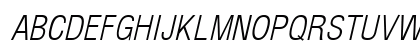 ArenaCondensedLight Italic Preview