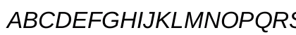 Arimo Italic Uppercase Preview