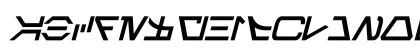 Aurebesh Bold Italic Preview
