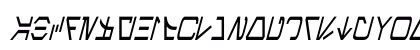 Aurebesh Condensed Italic Preview