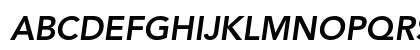 Avenir LT W04 85 Bold Italic Preview