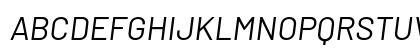 Barlow Italic Uppercase Preview