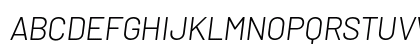Barlow Light Italic Uppercase Preview