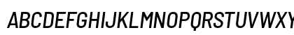 Barlow Semi Condensed Medium Italic Uppercase Preview