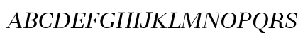 Basilia T Regular Italic Uppercase Preview