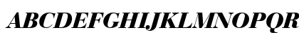 Bauer Bodoni D Bold Italic Uppercase Preview