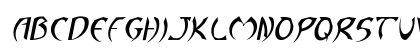 Belordia Italic Uppercase Preview