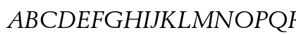 Berling LT Std Italic Uppercase Preview