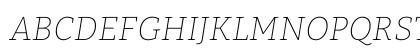 Bitter ExtraLight Italic Uppercase Preview