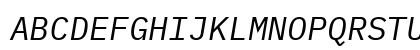 BlexMono NF Italic Uppercase Preview