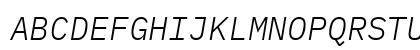 BlexMono Nerd Font Mono Italic Uppercase Preview