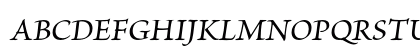 Brioso Pro Medium Italic Uppercase Preview